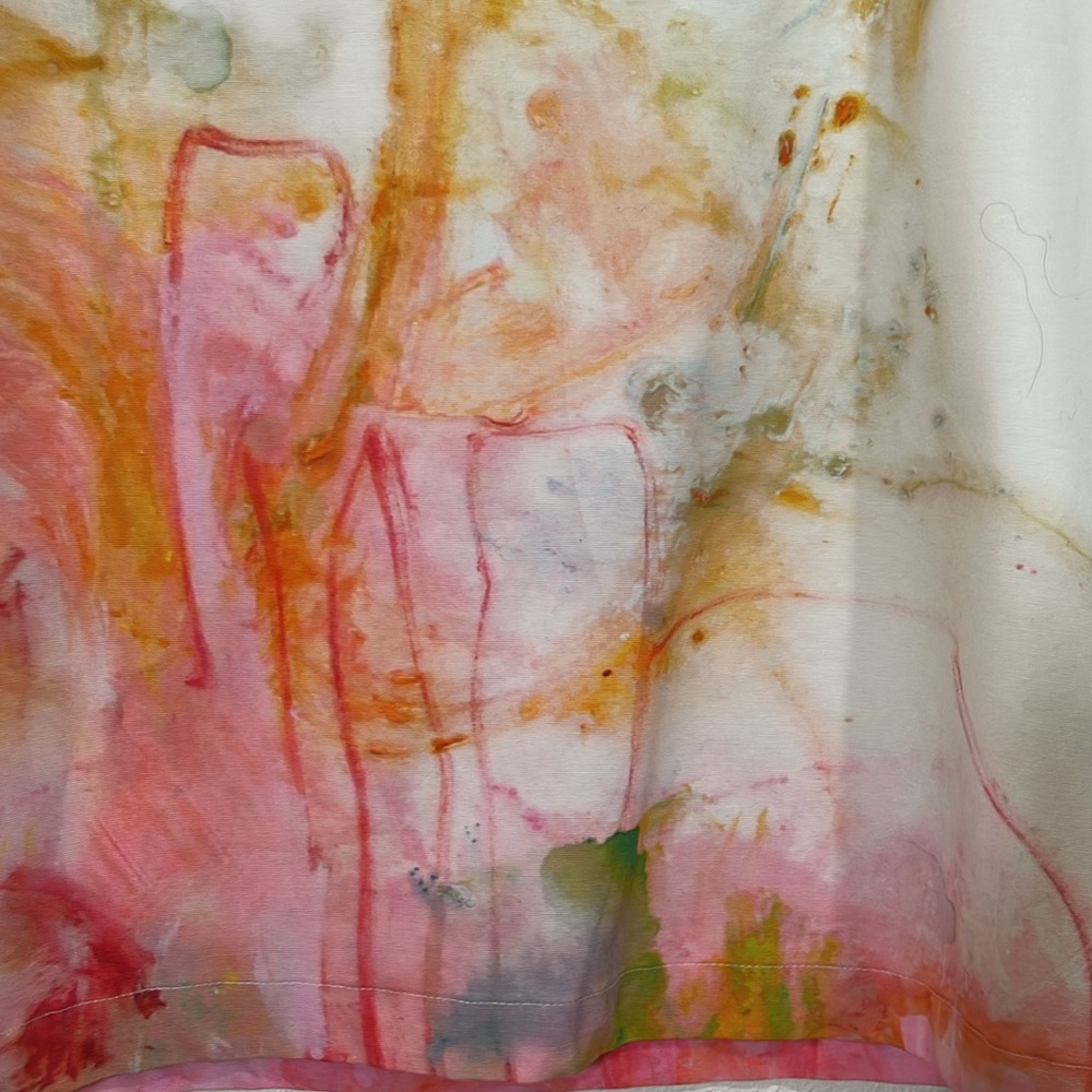 Anthropologie Claire Desjardins A-line skirt with watercolor pattern. Size 4 - Picture 2 of 8